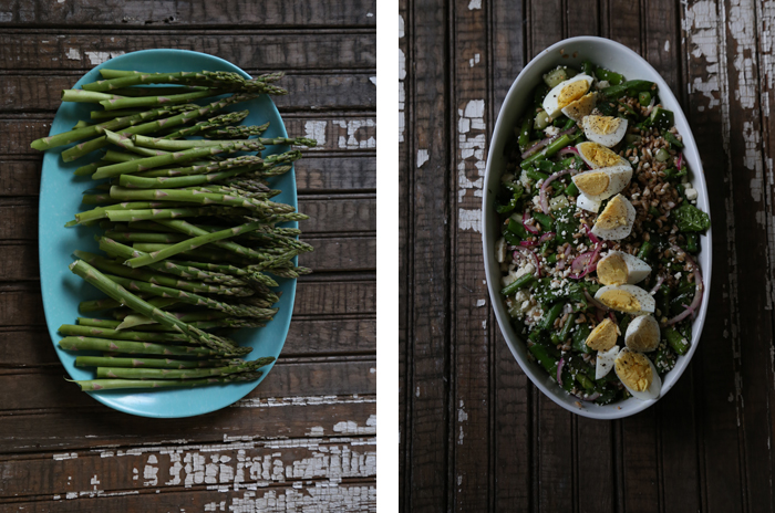 Salad with asparagus